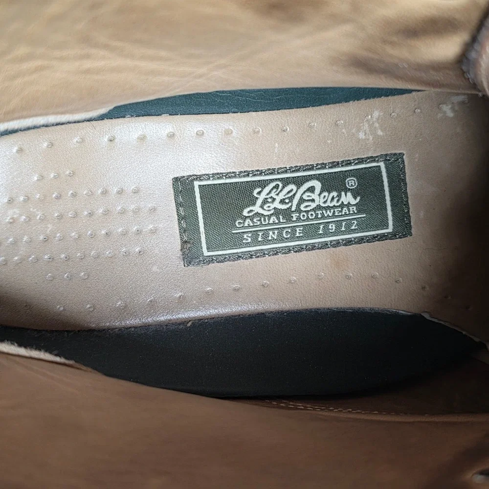 LL Bean Mens 10.5 Chukka Boots Gray Leather Vibram Sole Rugged Heritage